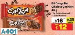 ETİ CANGA BAR ÇİKOLATA ÇEŞİTLERİ 45 G